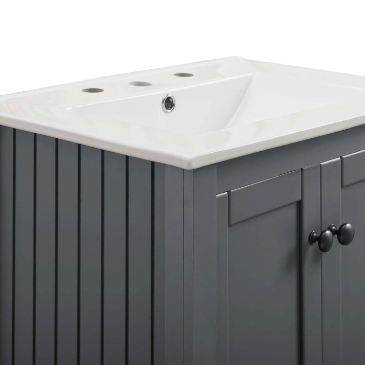 Esteem 24" Bathroom Vanity, Gray and White