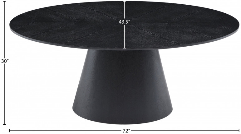 Europa 72" Black Dining Table