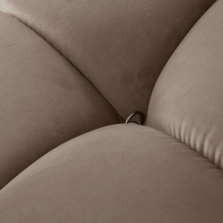 Paloma Rectangle Ottoman, Tufted Mink Tan Velvet