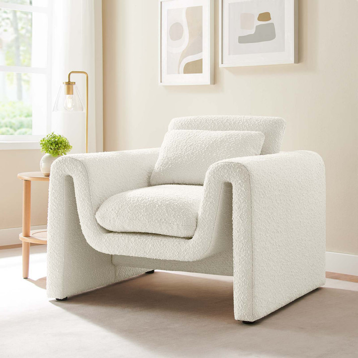 Cyma Boucle Fabric Armchair