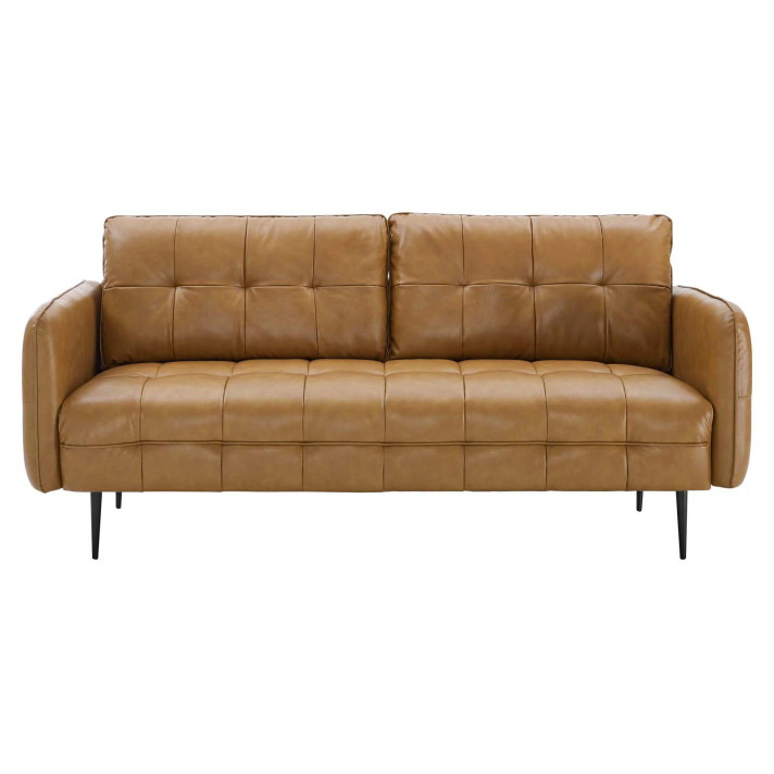 Camden Tufted Vegan Leather Sofa