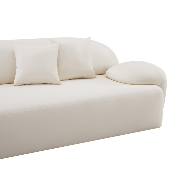 Agora Cream Velvet Sofa