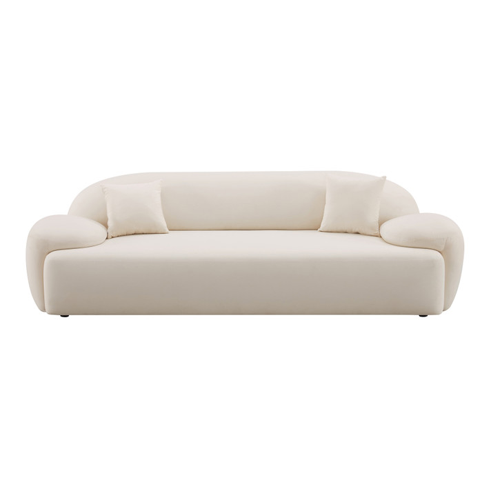 Agora Cream Velvet Sofa