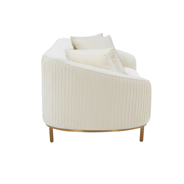 Moroka Cream Pleated Sofa