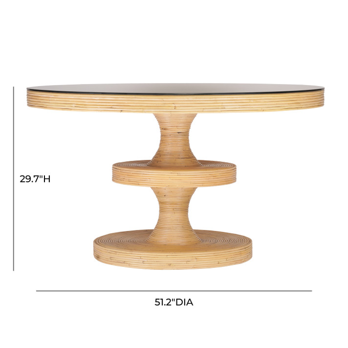 Castiglione Natural Rattan Round  Dining Table