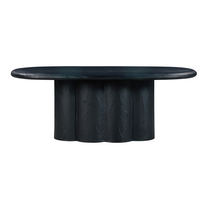 Elka Faux Plaster Oval  Dining Table