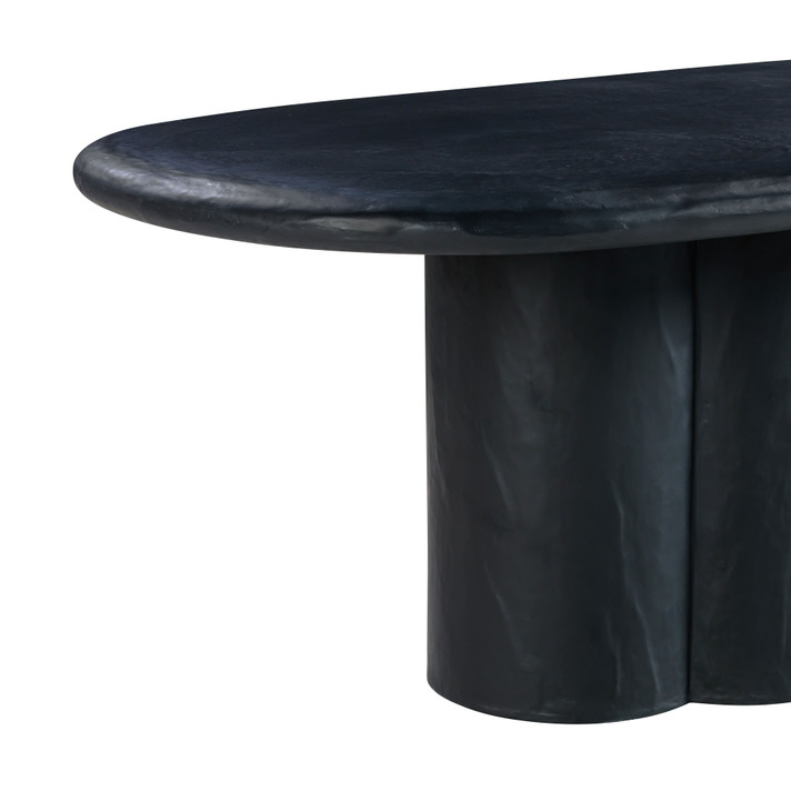 Elka Faux Plaster Oval  Dining Table