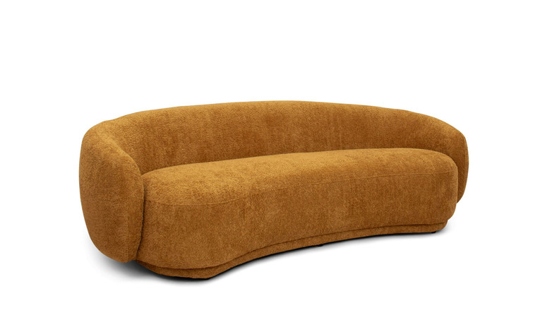 Piccolo Retro Orange Curved Sofa