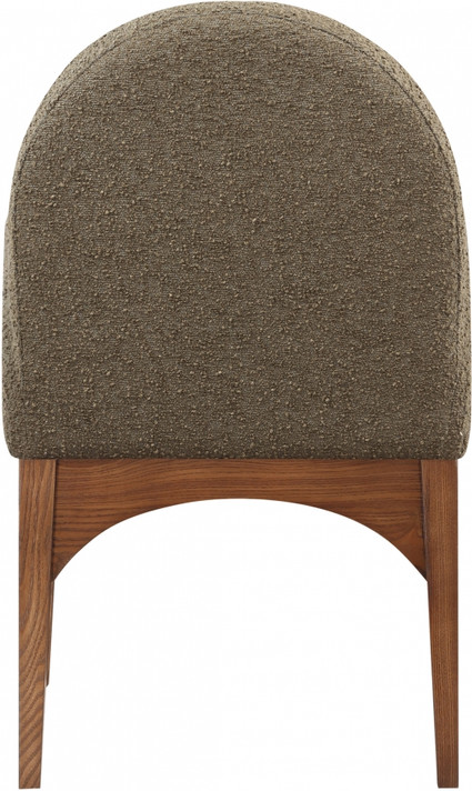 Wembley Dining Arm Chair, Walnut and Boucle Fabric