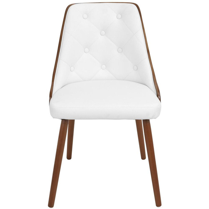 Giovanni Accent Dining Chair, Walnut and Vegan Leather