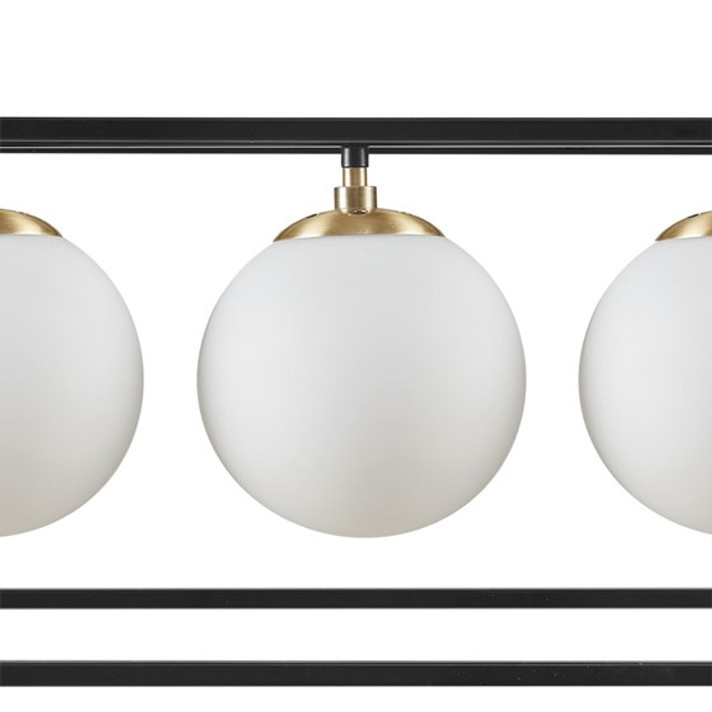 Helsinki 6-Light Frosted Glass Globe Linear Chandelier