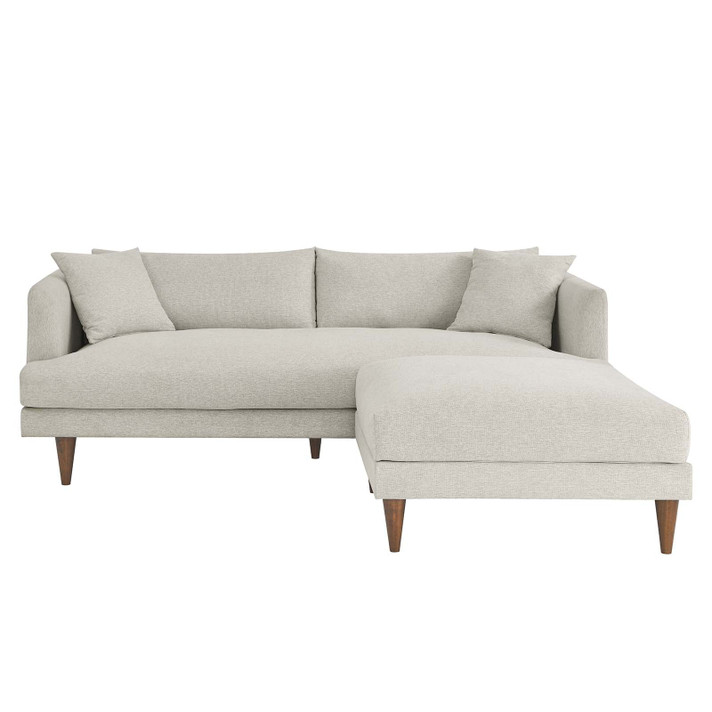 Hoya Down Filled Overstuffed Sofa and Ottoman Set