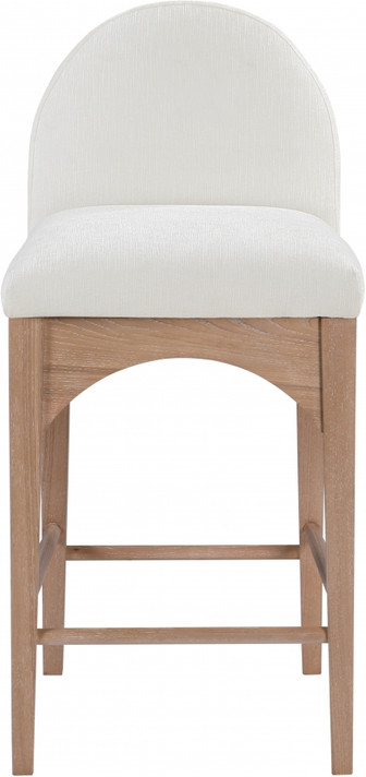 Wembley Chenille Fabric Counter Stool, Natural