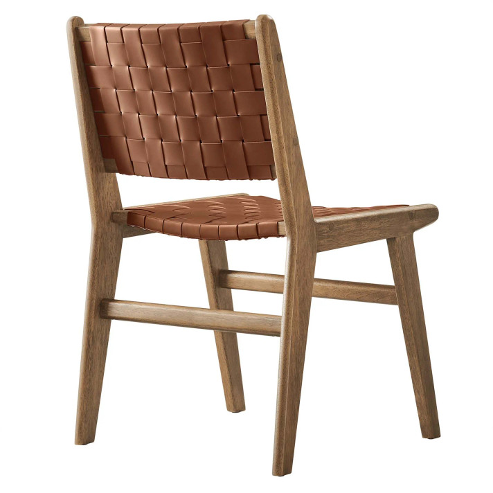 Syracuse Vegan Leather Wood Dining Side Chair - Set of 2