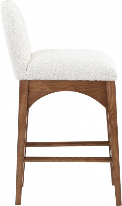 Wembley Boucle Fabric Counter Stool, Walnut