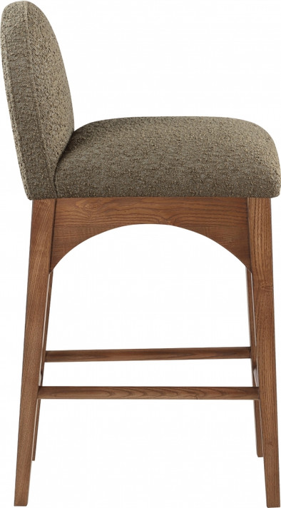 Wembley Boucle Fabric Counter Stool, Walnut