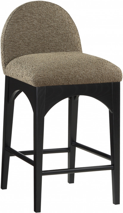 Wembley Boucle Fabric Counter Stool, Black