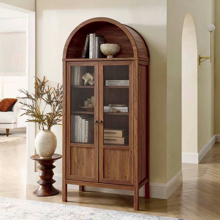 Venessa Tall Arched Storage Display Cabinet