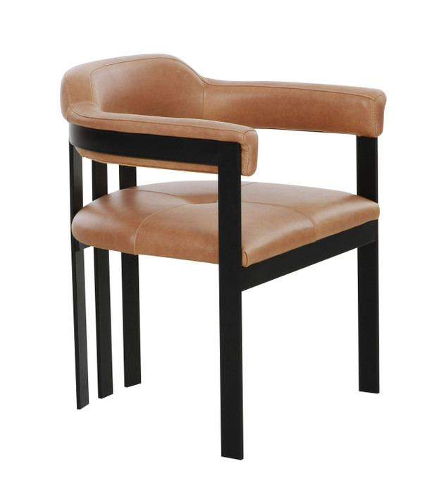 Chaz Camel Leather Dining Chair