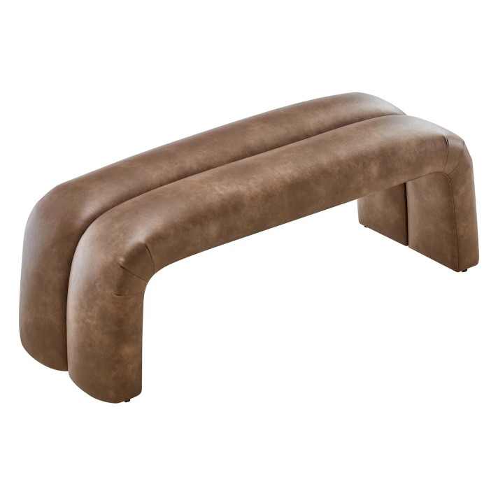 Lomax 50.5" Vegan Leather Upholstered Accent Bench