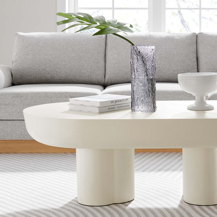Kassem Oval Concrete Coffee Table