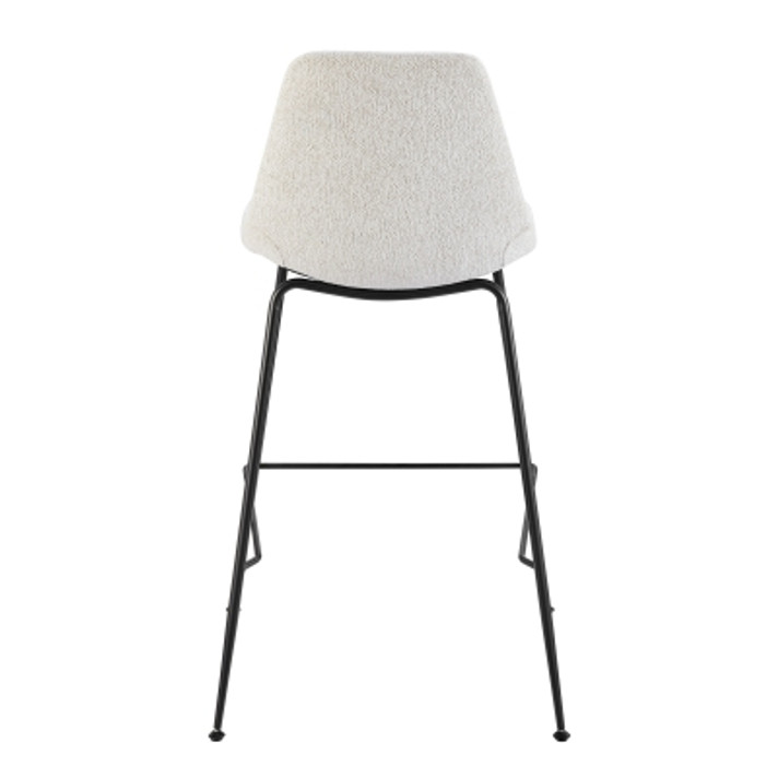 Robbie Fabric Counter Stool, Posh Ivory