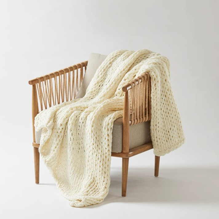 Chunky Double Knit Handmade Throw Blanket