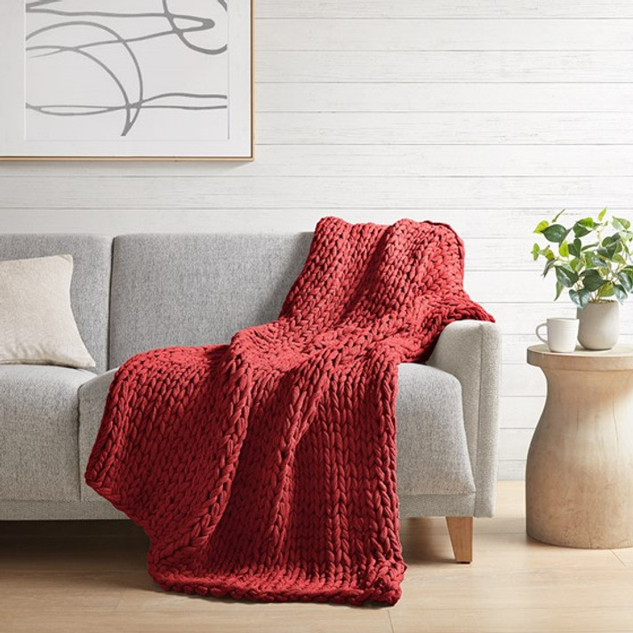Chunky Double Knit Handmade Throw Blanket