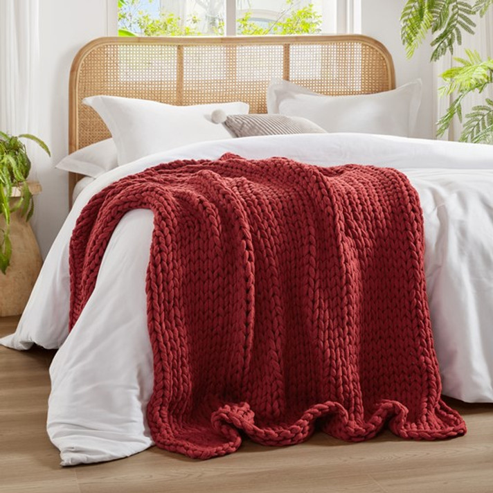 Chunky Double Knit Handmade Throw Blanket