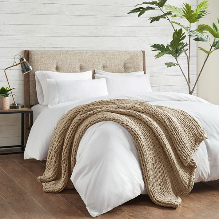 Chunky Double Knit Handmade Throw Blanket