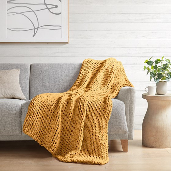 Chunky Double Knit Handmade Throw Blanket