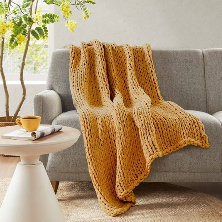 Chunky Double Knit Handmade Throw Blanket