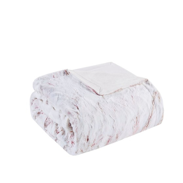 Sachi Oversized Faux Fur Throw, Blush Sachi Oversized Faux Fur Throw, Blush