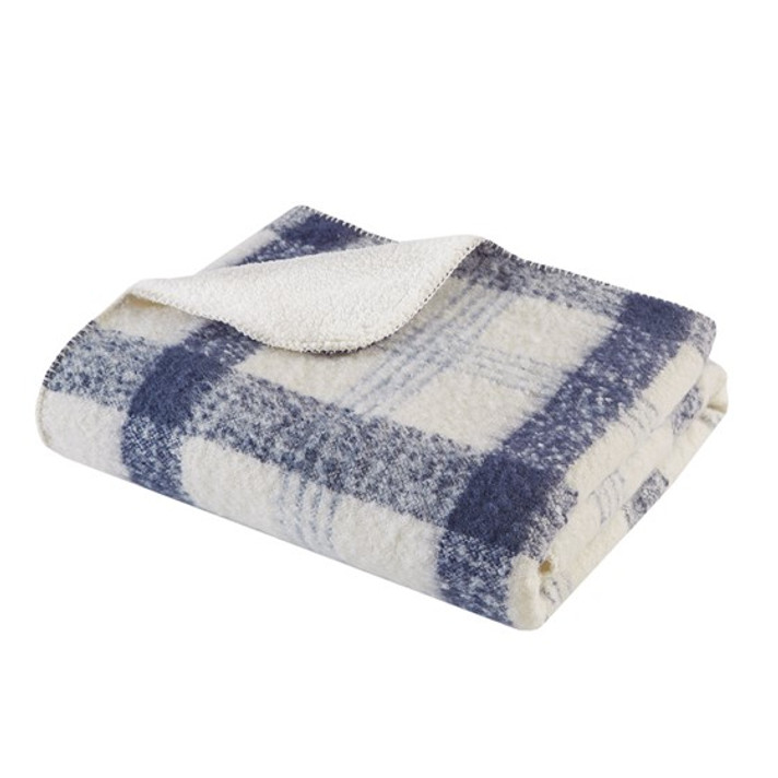 Bloomville Faux Mohair to Sherpa Throw
