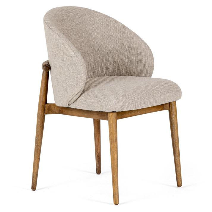 Gillum Beige Linen Dining Chair