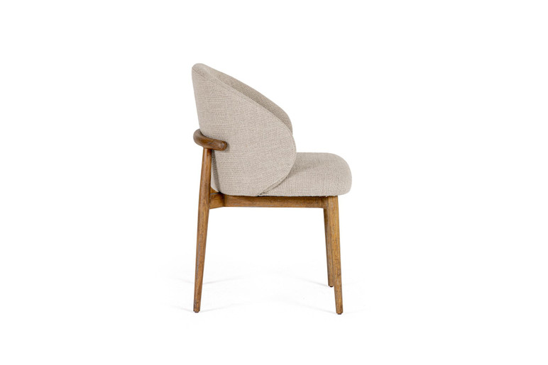 Gillum Beige Linen Dining Chair
