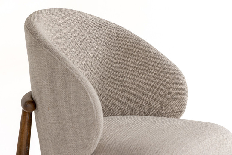 Gillum Beige Linen Dining Chair