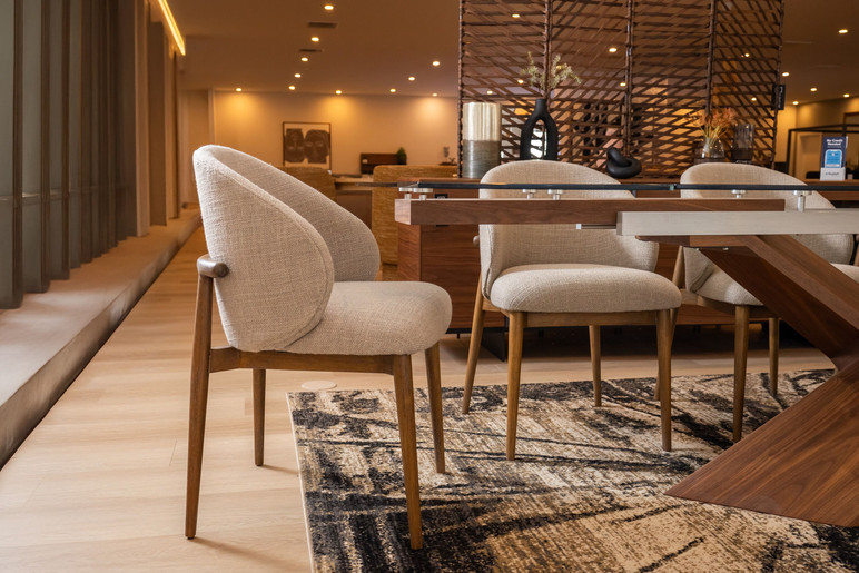 Gillum Beige Linen Dining Chair