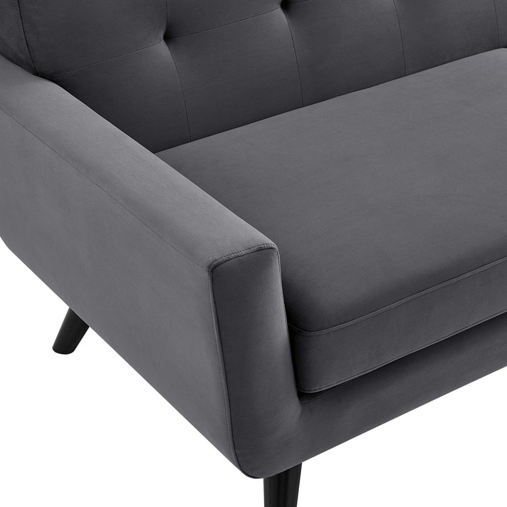 Engage Performance Velvet Armchair, Gray