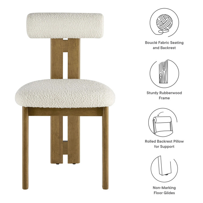 Torey Boucle Fabric Dining Chair, Set of 2