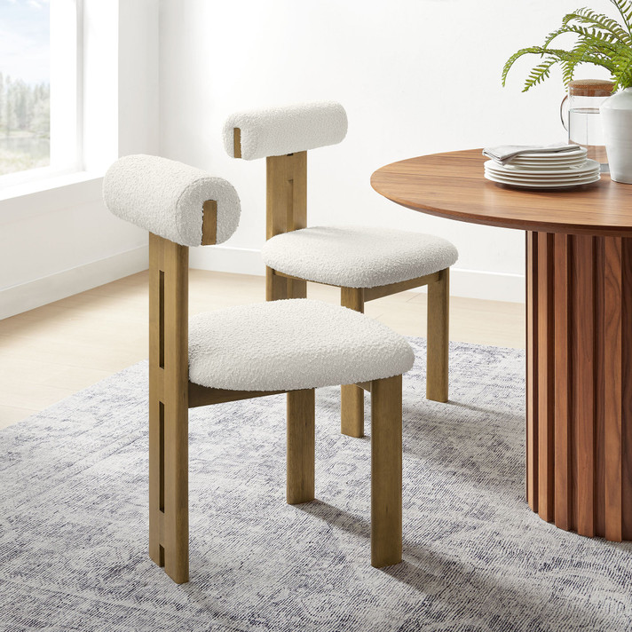 Torey Boucle Fabric Dining Chair, Set of 2