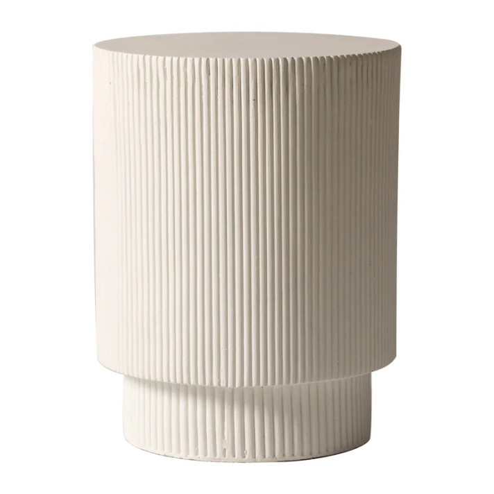 Easton Indoor Outdoor Side Table in Fiberstone Easton Indoor Outdoor Side Table in Fiberstone