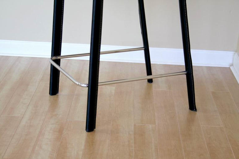 Maxton Black Leather Counter Height Stool, Set of 2