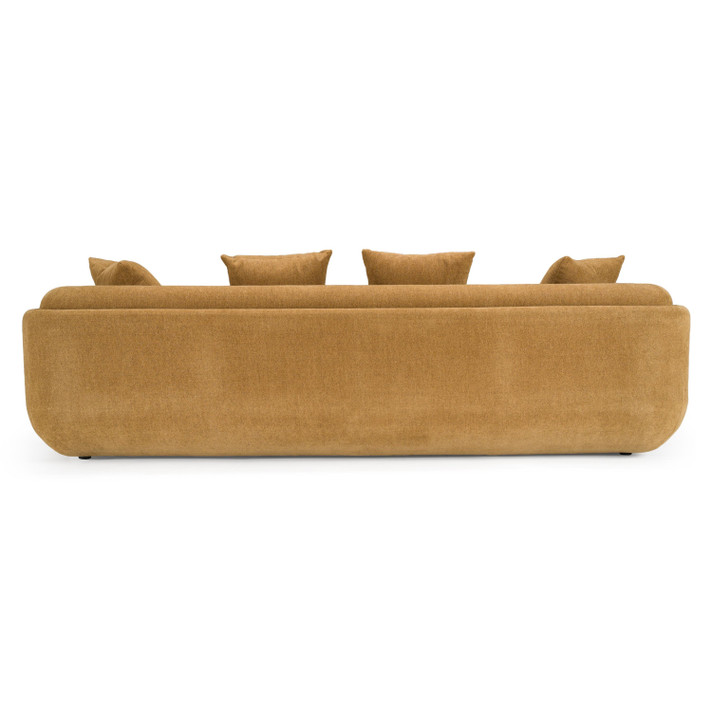 Bric Modern Orange Fabric 4-Seat Sofa