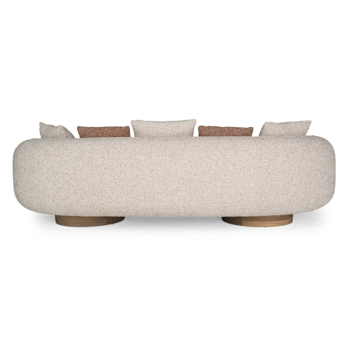 Rayola Modern Multicolored Boucle Fabric + Ash Sofa