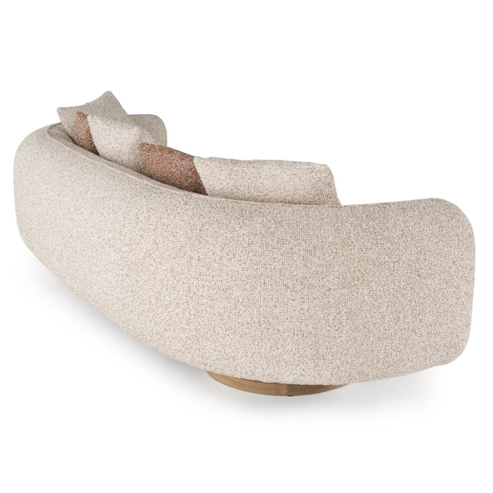 Rayola Modern Multicolored Boucle Fabric + Ash Sofa