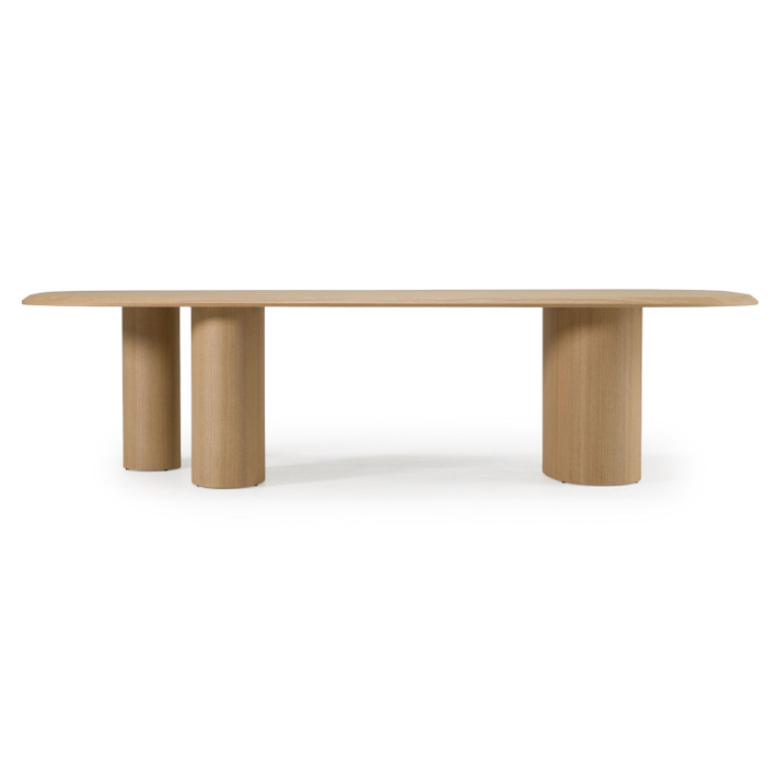Salvo Modern 118" Natural Ash Dining Table