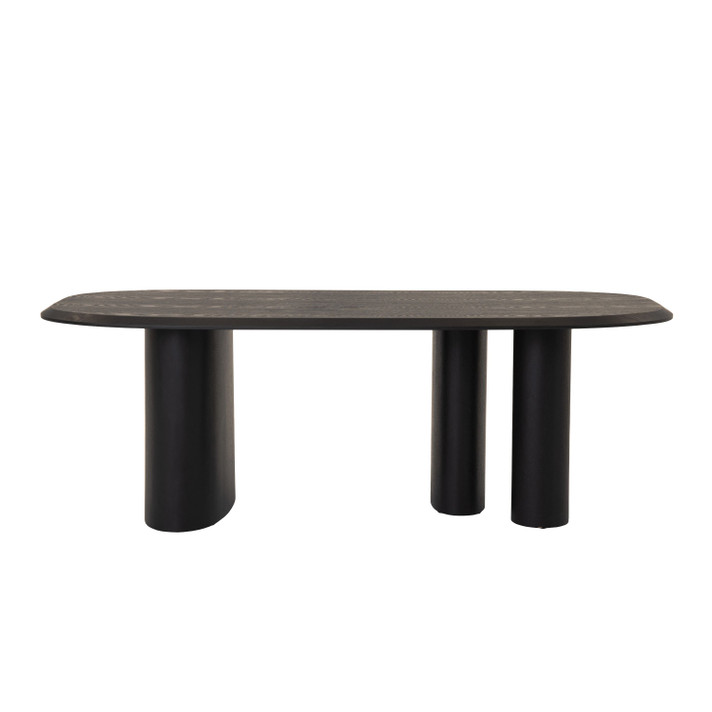 Salvo Modern 87" Black Ash Dining Table
