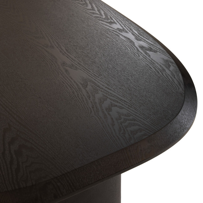 Salvo Modern 87" Black Ash Dining Table
