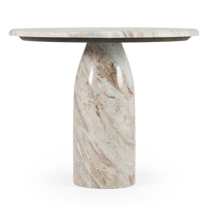 Isla Modern Natural Marble Round End Table